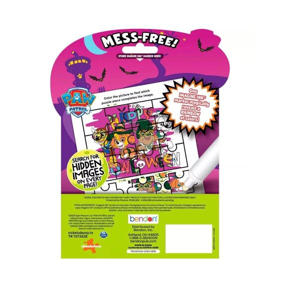 PAW Patrol Halloween Imagine Ink Book Mess Free Activity Book Travel - Picture 3 of 9